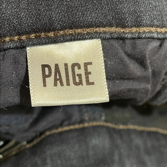 PAIGE Women's Dark Blue Straight Jeans - Picture 11 of 14